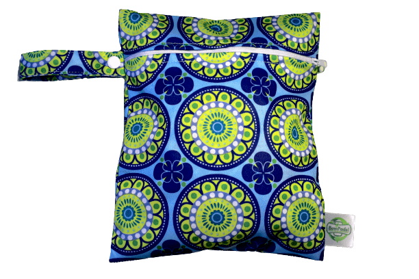 blue and green circles wetbag